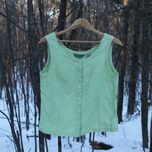 Button-down tank top (NWT) - 55% Linen/45% Cotton